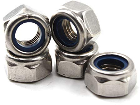 M18 Nylon Sechskantmuttern Edelstahl 304 Kontermutter (5 Stück)