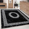 Carpettex Teppich Wohnzimmer Kurzflor 160 x 230 cm Schwarz Modern Mäander-Design -Teppich Schlafzimmer Flauschig Extra Weich Waschbar Küchenteppich Teppich Esszimmer Kinderzimmer Wohnzimmerteppich