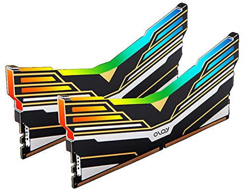 OLOy DDR4 RAM 16GB (2x8GB) WarHawk Aura Sync RGB 3200 MHz CL16 1.35V 288-Pin Desktop Gaming UDIMM (MD4U0832160BE0DA)