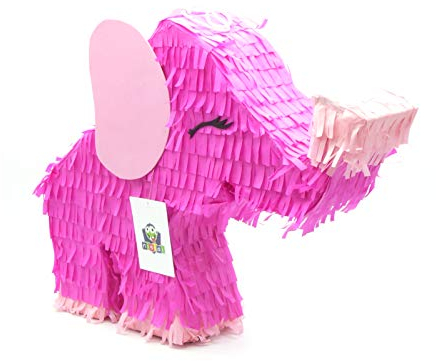 Nislai® Elefant Pinata | Pinata Geburtstag mädchen | ideal für den Kindergeburtstag | Geschenkidee | als Hochzeit Party Geschenk | Schultüte | u. 44x33x10