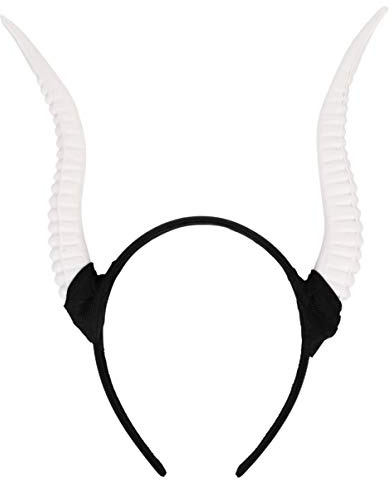 TOYANDONA Sheep Horn Headband Halloween Cosplay Fancy Dress Hair Accessory Christmas Photo Shoot Props White