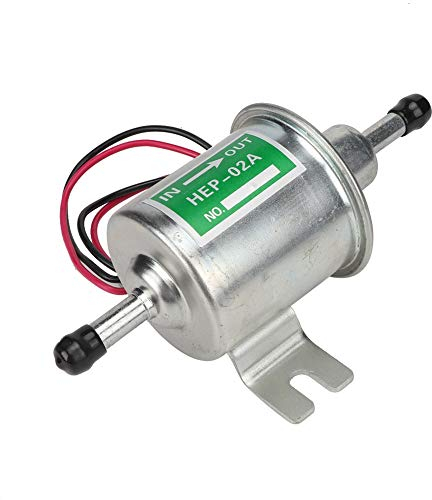 Electric Fuel Pump, Universal 24V Car Boat Electric Fuel Pump Inline Filter Petrol (Silver)
