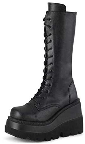 UMore Botas Altas de Mujer para Nieve con Plataforma - PU Piel Forrado Invierno Cálidas Rodilla Alta