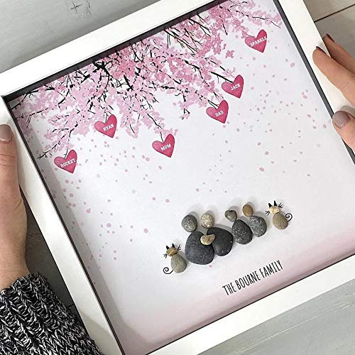 Personalised Blossom Branch Pebble Picture