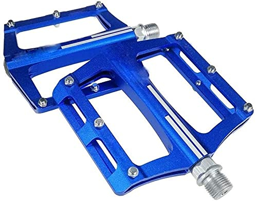 Sixpack Pedale Flat-Pedal MTB Bike-Pedale | Aluminium-Rennpedale mit versiegelten Lagern Slip | für Spin Bike, Trainingsrad, MTB und Rennrad, 9/16 Zoll (Color : Blue)