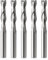 Timelee 6mm Shank 6mm CED /28mm CEL Carbide Flat Nose End Mill Cutter CNC Router Bits 2 Flute for Acrylic PVC MDF Hardwood Pack of 5