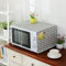 tooloflife Microwave Oven Dustproof cover, 35.43x11.81 inch Microwave Dust Cover Decorative Kitchen Appliance Cover with Side Storage Pockets