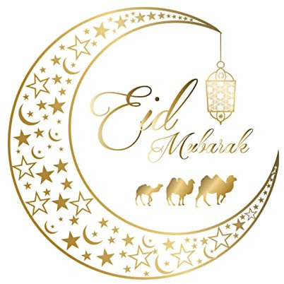 EXQULEG Wandsticker DIY Wandtattoo Wohnzimmer Muslim Gold Schwarz Schlafzimmer Sticker Boho Style Flur Yoga Sofa Wandaufkleber Ornament Aufkleber (B)