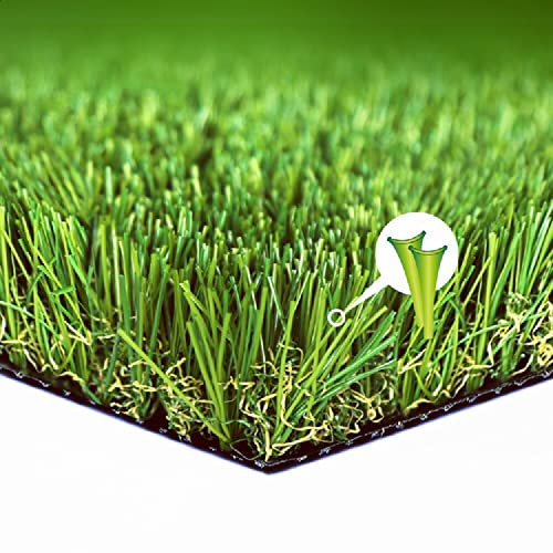 GRASS EXPRESS Gazon artificiel, 1,5 m x 3 m, hauteur des poils de 3,5 cm, pour intérieur et extérieur, tapis synthétique réaliste pour décoration de balcon, aire de jeux, patio, chiens