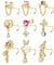 Kakonia 9 Stück 20G Baumeln Nasenpiercing Schmuck für Damen 316L Edelstahl Nasenpiercing Stecker Herz Pfeil Feder Schneeflocke Flügel CZ Dangling Nase Piercing Schmuck