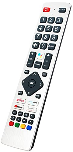 Mando a distancia de voz de repuesto para Sharp Android TV 4K UHD 24BI2EA 24BI3EA 24BI5EA 24BI6EA 32BI2EA 32BI3EA 32BI5EA 32BI6EA 32DI2EA 32DI3EA 32DI4EA 32DI6EA 32FI2EA 32FI4EA 32FI6E A 32FI7EA