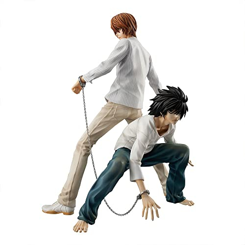 Anime Death Note Figur Statue – 2 Stück Figur Licht Yagami und L Figur Modell, Manga Charakter Skulptur Handgemachte Sammlerstück Desktop Dekoration Fans Geburtstagsgeschenke