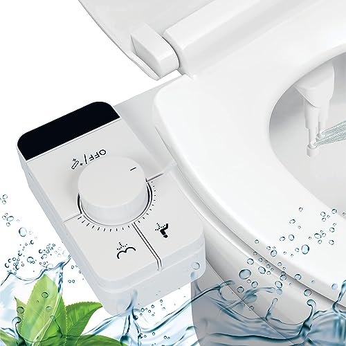 Bidet Toilette Japonaise WC Pulvérisateur Avec Jet d’Eau Intégré | Kit Complet Toilettes Japonais Sans Electricité | Abattant Lavant Amovible Pour Cuvette | Lave Fesse et Hygiène Intime Femme