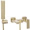 Rea Badewannenarmatur FENIX GOLD Wasserhahn Badewanne Einhebel Wannenarmatur mit Handbrause Badarmatur aus Messing Mischbatterie Wandmontage (Gold)