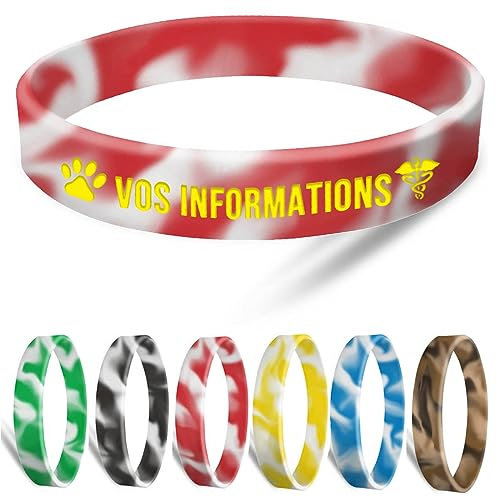 5DDIAMOND Bracelet en Silicone | Personnalisé avec Motifs en Tissu | Idéal pour les Activités en Plein Air