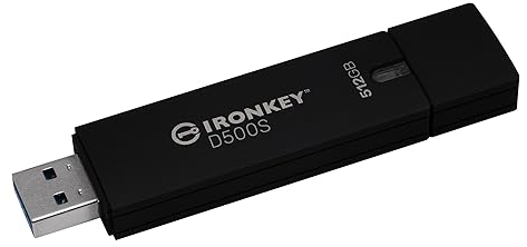 Kingston IronKey D500S hardware-encrypted USB flash drive 512GB FIPS 140-3 Lvl 3 (Pending) AES-256 - IKD300S/512GB