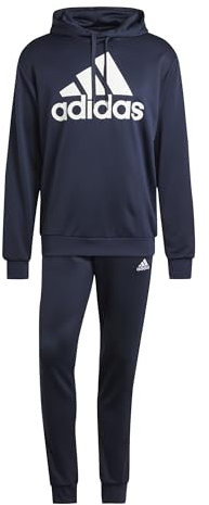 adidas Herren Sportswear French Terry Hooded Track Suit, semi lucid blue/black, M