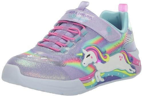 Skechers S-Lights Unicorn Chaser, Sneaker da Bambina (Lavender/Multi, Sistema Taglie Calzature EU, Bambino Piccolo (2-5 Anni), Numero, Media, 30)