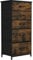 YITAHOME Chest of Drawer with 5 Drawers for Bedroom Fabric Dresser Storage Drawers With Handles Metal Frame for Living Room, Hallway,Rustic Brown