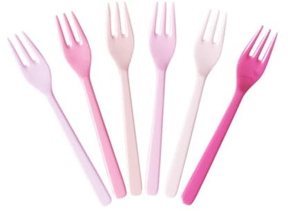 RICE Melamin Gabel Set Pink 6er