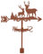 SUPERDANT Wetterhahn Hirsch Wetterfahne Hirschbock Wildtiere Weather Vane Walddach Garten Richtungsschild Outdoor Bauernhaus Wetterfahnen fürs Wetterhahn Für Bauernhof Scheunen Schuppen Garten