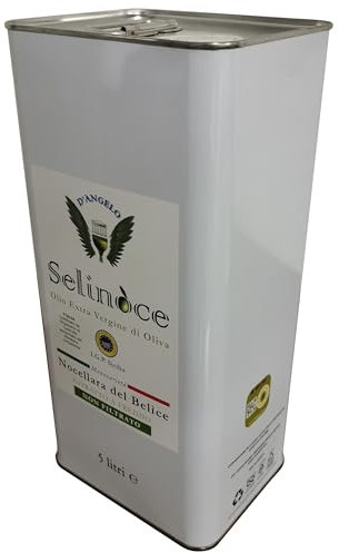 Selinoce - Olio Extra Vergine di Oliva monovarietà Nocellara del Belìce, IGP Sicilia (5 litri (confezione da 1), 5000, millilitro)