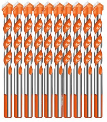 3-12 mm Hreaded Triangle en acier tungstène carrelage mural béton foret ménage marbre Overlord perceuse à main perceuse électrique, 3 mm X10