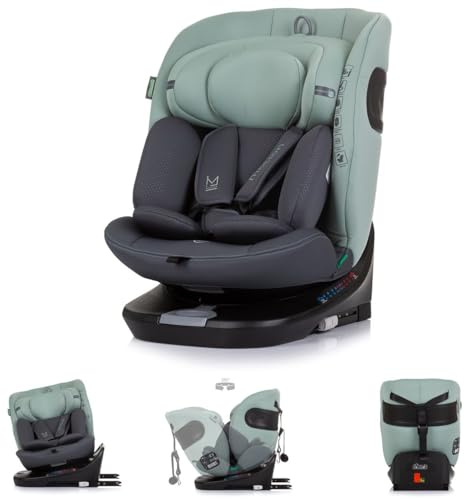 Chipolino i-Size Kindersitz Motion (40-150 cm) Isofix 360° drehbar verstellbar, Farbe:grün