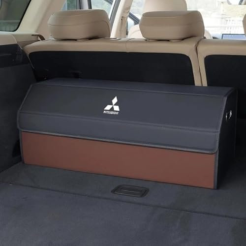 JOEBO Auto Lagerung Tasche Klapp Reise Aufräumen Box Stamm Werkzeuge Fall Für Mits-ubishi Colt Lancer Cordia Debonair Delica Diamante Dingo Dion e-Evolution Eclipse,Brown