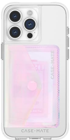Case-Mate Geldbörse, Seifenblase - Magnetische Brieftasche für iPhone, Hält bis zu 5 Karten, Abnehmbarer Druckknopfverschluss, MagSafe-kompatibel, Schillernd