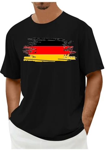 T-shirt pour homme « Euro 2024 » - Coupe d'Europe - Article de fan - Maillot pour fans et supporters et Coupe du monde de football - Également comme cadeau pour les fans de maillot de football,