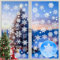SCIONE 9 Blätter Fensterdeko Schneeflocken Fensterbilder Weihnachten Fenstersticker mit Glitter Statisch Schnee Fensteraufkleber Selbstklebend Fenster Dekoration Silber