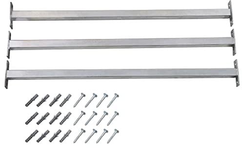 Buzaza Barre di Sicurezza per Finestra Regolabili 3 pz 710-1200 mm-Grate per Finestre Antiscasso,Estensibili Zincate in Acciaio Inferriate di Sicurezza