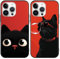 2 Stück Handyhülle für Apple iPhone 12/iPhone 12 pro Hülle 6.1'', Anime Art Manga Anime Katze künstlerische Ästhetik mit Motiv Designs Case Schutzhülle Stoßfest TPU Weich Ultra Dünn Cover -03