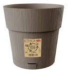 Stefanplast Ethica - Vaso per piante, diametro 20 cm, colore: Tortora
