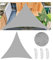 Tenda a Vela Parasole Vele Ombreggianti Impermeabile Triangolo Vele Parasole da Giardino Protezione Solare Schermo UV con Fune e Anello D per Terrazze Balconi 5.8x5.8x5.8M