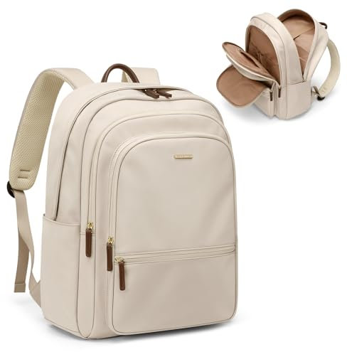 GOLF SUPAGS Grande Capacité Sac à Dos Ordinateur Portable pour Femme, Sac à Dos Multifonctionnel de Voyage d'affaires Loisirs Fits 15,6 Pouces Notebook (Abricot)