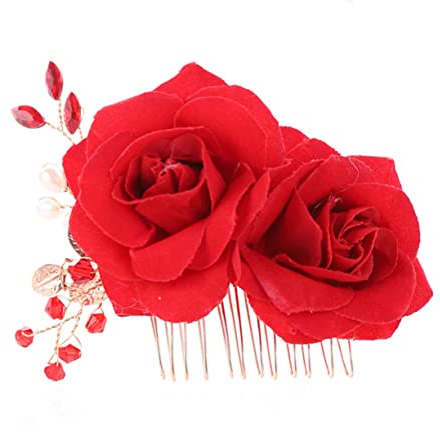 Veemoon Kurse Oder Mexikanische Themenpartys Rose Haarkamm Braut Haar-accessoire Für Frauen Blume Haarnadel
