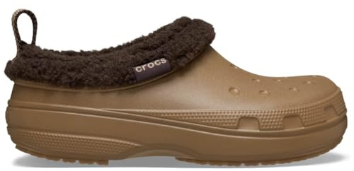 Crocs Unisex Classic Lined Shorty, Faux Fur Winter Boots Sepia Men 5, Women 7 Medium
