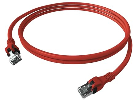 EasyLan DualBoot PushPull IP20 Patchkabel, Kat.6A (Class EA), S/FTP, rot, 10 m