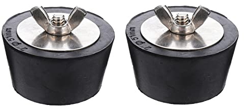 TOYANDONA Bouchons D’hivernage pour Piscine 51 Mm, Lot De 2 Pièces, Bouchons Anti-Gel Résistants en Caoutchouc Vis INOX, Protection Hivernale des Canalisations De Drainage
