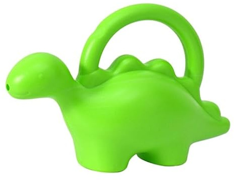 1L Children Cartoon Watering Can Portable Animal Shaped Elephant Dinosaur Sprinkler Gardening Learning Tools (Green, One Size)