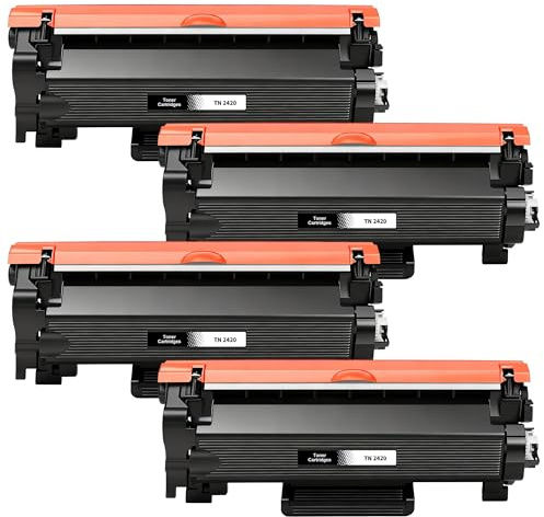 TN2420 TN-2420 Toner Kompatibel für Brother TN-2420 MFC-L2710DW, 2 Schwarz | Kompatibel für Brother HL-l2350DW DCP-l2530DW MFCL2710DW HL l2350DW DCP l2530DW MFC-L2710DN HL-L2310D TN2420 TN2410 TN-2410