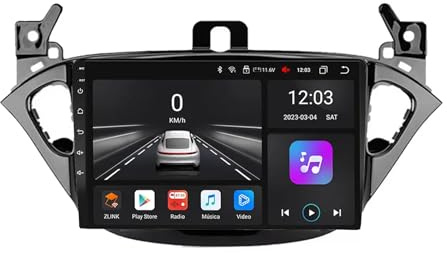 Car Multimedia Radio per Opel Corsa E 2014-2019 Car Radio con Bluetooth Vivavoce, con Hd Touch Screen Supporta Navigazione, Bluetooth, 4 Nucleo 1G+16G