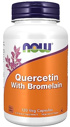 Now Foods, Quercetin with Bromelain, 120 Vegan Capsules, Lab-Tested, Bioflavonoid, Gluten Free, Soy Free, Vegetarian