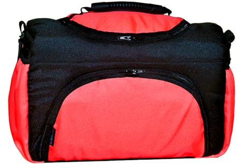 Baby-Joy Wickeltasche Pia XXL, Große Windeltasche mit 5 Innenfächern, Flaschenhaltern und 3 Außentaschen, bequem tragbar, schnell am Kinderwagen befestigt | Farbe: TP-37 Schwarz Neon Melone