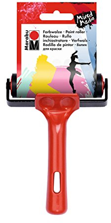Marabu 0173000000011 - Farbwalze aus Hartgummi, mit ergonomischem Griff für leichte Walzenführung, Breite ca. 95 mm