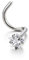 COOLSTEELANDBEYOND Etoile Spiral Anneau du Nez Stud Piercing Bijoux de Corps Acier Inoxydable avec Zircone Cubique