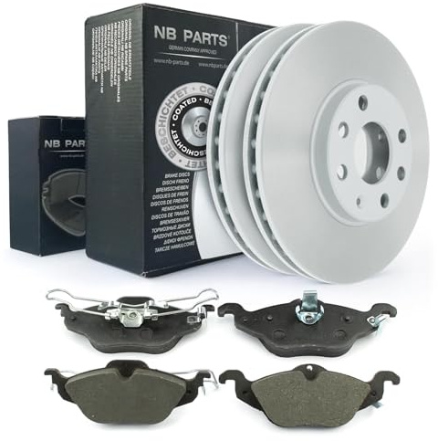 NB PARTS Bremsscheiben Bremsbeläge vorne passend für Opel Astra G mit 4-Loch Felge Bremsen Set