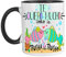 FUNNY CUP Taza Te Quiero Mucho como la Trucha al Trucho. Taza de Regalo de Amor. Día de San valentín. Enamorados (Negro)